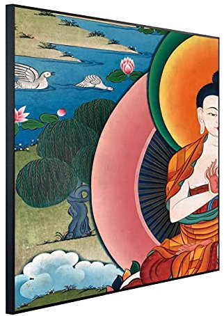 Ecowelle Infrarotheizung mit Bild | 350 Watt | 60x60 cm | Infrarot Heizung| | Made in Germany| k 199 Buddha