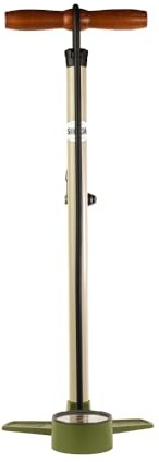 SILCA Terra Fahrrad-Standpumpe | 2-stufiges Nieder- und Hochdruckmanometer | Presta- und Schrader-Reversierungsspannfutter | Aluminiumschaft und Basis | 0,5 psi Auflösung bis zu 120 psi