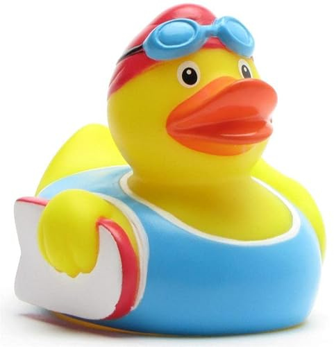Duckshop I Badeente Nichtschwimmer I Quietscheentchen I L: 7,5 cm I Quietscheente I Geschenk für Schwimmer I Präsent Sammler