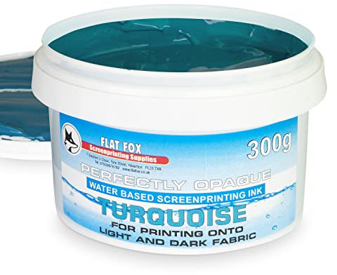 Flat Fox Siebdruck-Tinte auf Wasserbasis (türkis, 300 g)