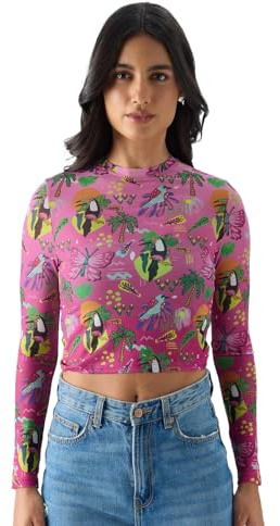 The Souled Store Tropical Dream cropped toppar för kvinnor