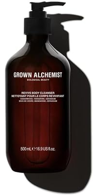 Grown Alchemist Body Cleanser, Geranium, Tangerine, Cedarwood - Organic Body Wash, Sensitive Exfoliating and Moisturising, Natural Bathing Cleansers, Luxury Antioxidant Shower Gels - 500 ml