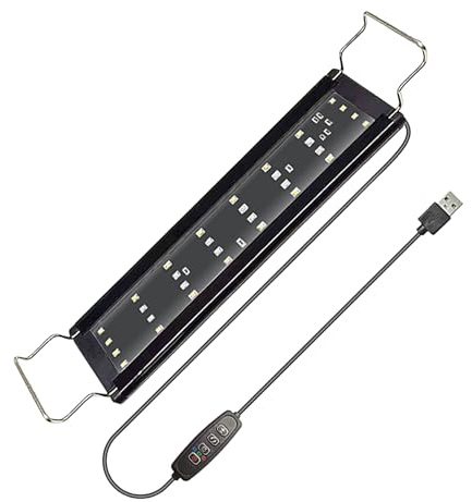 LED-belysning för akvarium Estetisk, dekorativ och justerbar styrka med 10 | LED-för vattenväxter Passar för akvarium, skrivbord, vardagsrum, , arbetsrum och studentrum