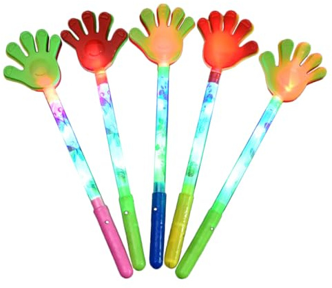 MUELODSIC 5 Pièces Brillant claquement de Main de fête claquement de créatif Accessoire de pour Enfants des Mains fête des Claquettes Plastique