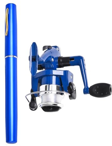 Caña de Pescar de Bolsillo con Carrete, caña telescópica con Carrete para con Mosca, caña de 99 cm, Equipo Antideslizante, Juego de portátil para Mujeres, Hombres, Pescadores en Lago