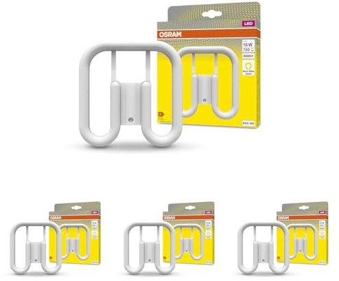 OSRAM DULUX LED SQ16 EM, GR8, 7W, 720lm, 3000K, colore della luce bianco caldo, sostituzione LED per lampade fluorescenti compatte con attacco GR8 a 2 pin, durata lunga, luce immediata