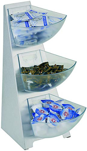 APS Multi-Rack, Küchenregal, Gestell, Portionsschütte, Portionsspender, Dispenser, 18/0 Edelstahl, Volumen pro Schütte 1 Liter Inhalt, 3-stufig
