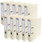 Exacompta 53750E 10er Pack Premium PVC-Ordner Prem´Touch Pastell. 7 cm breit DIN A4 Ringordner Aktenordner Briefordner Büroordner Plastikordner Schlitzordner Perlweiß