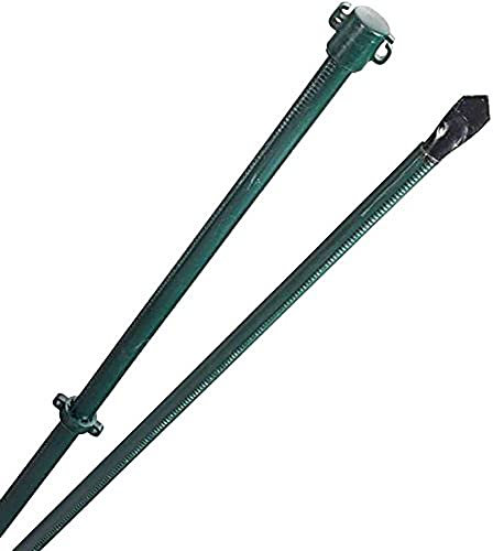 TENAX Plast Post Poste de Hierro Recubierto de Plástico, para Apoyar Vallas y Bordes, 100 cm, Verde