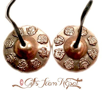 Platillos tibetanos Tingsha de 2 pulgadas.