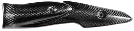 KSTE Cubierta de Escudo Térmico de Escape,Sistema de Escape de La Motocicleta Cubierta de Silenciador,Tubo de Enlace Medio de Motocicleta de Fibra de Carbono para Kaw-wasa-aki Z900 2017-2019