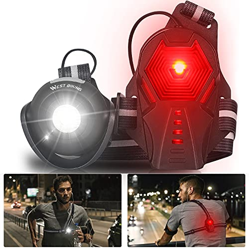 Lauflicht Lauflampe Joggen, USB Wiederaufladbare Lauflampe Brust Licht, 500 Lumen Wasserdicht Laufen Licht, 3 Lichtmodi, 90° Drehbar, Sichere Lampe zum Laufen Joggen Spazieren Wandern1