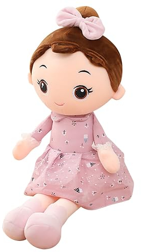 Kuschelpuppe Weiche Stoffpuppe, 45CM Mädchen Plüschpuppe Gefüllte Puppen mit Kleidung Haaren Niedliches Prinzessin Fee Stofftier Fee Spielzeug Weihnachten Geschenk Für Baby Kinder