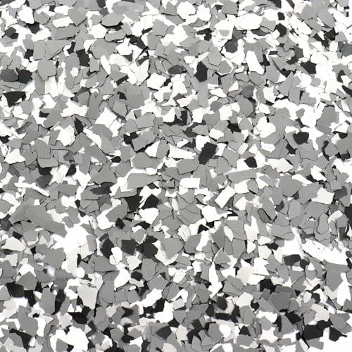 ONTWIE Decorative Color Chips Garage Floor Coating Paint Epoxy Flakes Paint Chips for Garage Wall Interior and Exterior House Paint (Gray, Dark Gray, Light Gray, White)
