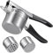 Presse Puree Manuel, Sopito Presse Purée en Acier Inoxydable avec 2 Trous Différents Cylindres Ricateur, Ecrase Pomme de Terre pour Cuisine, Noir