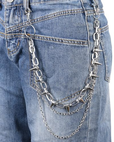 Fashionable Punk Chain for Men - Gothic Belt Chain With Lobster Clasp, Wallet, Jeans, Trouser, Handbag, Backpack Keychain Accessories