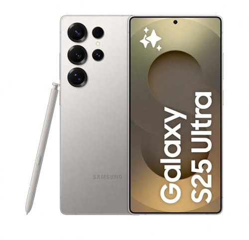 Samsung Galaxy S25 Ultra AI Smartphone, Galaxy AI, 12GB Memory, 512GB Storage, 200MP Camera, S Pen Included, Titanium Grey, 3 Year Manufacturer Extended Warranty (UK Version)