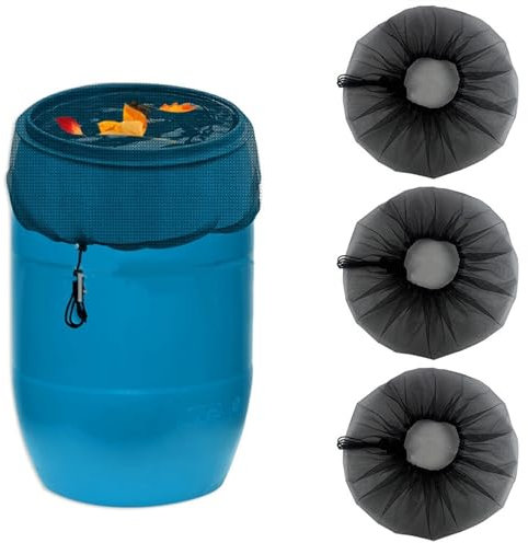 Coperchio a rete per barile a pioggia, Rete di copertura in rete da 60/80 cm for barili for la raccolta dell'acqua piovana, coperchio di protezione for serbatoi d'acqua, articoli da giardino.(80cm)