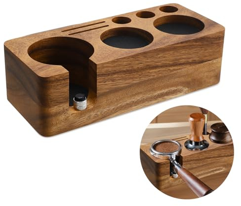 MINENICE Estación de prensado para Espresso, estación de prensado Multifuncional, estación de prensado Antideslizante Apta para almacenar prensadores de 51-58 mm