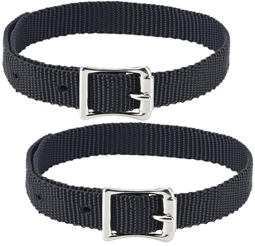 GORGECRAFT 1 Box 2Pcs Black Spur Straps Braid Knitted Polypropylene Western Horse Riding Boots Equipment Strap with Alloy Adjustable Buckle for Halloween Western Cowboy Costume Men Women Accessories