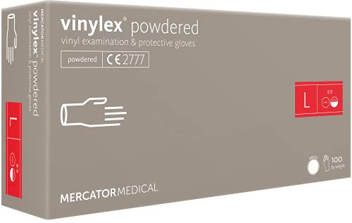 Vinylex vinylhandskar i för-pulverform L 100 st