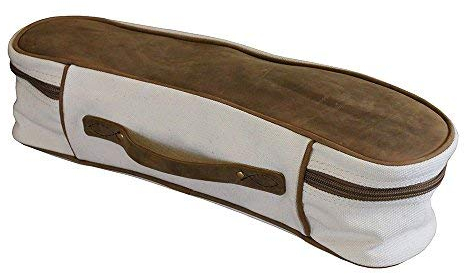 TrailMax Canvas & Leather Horse Cantle Bag for Trail Riding; Premium Leather & Rugged Canvas Saddle Bag; Canvas Cantle Saddle Bag for Western & Endurance Saddles; Saddle Bag for Trail Riding