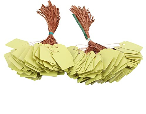 200 st växtetiketter pvc hängande blomma utsäde namnetikett markör tecken utomhus hem gård växt identifiering (gul)