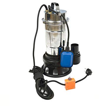 BSD Pompa per Acque Scure Con Trituratore e Interruttore Galleggiante - Corpo in Nichel/Ghisa, WQD 550W, 17000L/h, Prevalenza Max. 8m