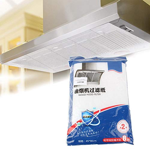VIFERR Dunstabzugshaube Filter, 2 Stück Fettfilter Dunstabzugshaube Flachfilter Filtermatte Zuschneidbar - 90 x 45 cm