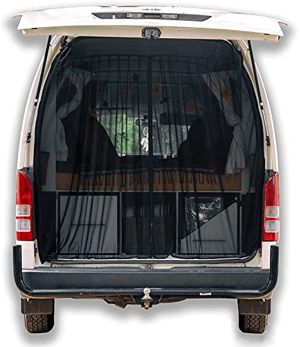 Opaltool Magnetische Insektenschutznetze für Vans, Universal Moskitonetz Hintertür Heckklappe Netz mit 4-seitigen Magneten, Auto Insektennetz mit Magnetverschluss für Vans, Wohnmobile, Wohnwagen