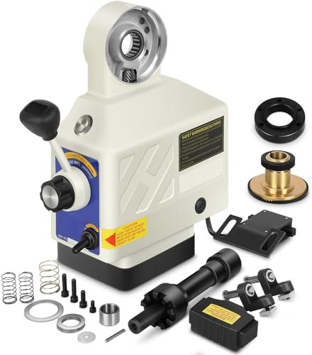 Dollate Power Feed Z Axis for Milling Machine, 450 in-lbs Torque, 0-200 RPM Mini Mill Power Feed, for Bridgeport and Some Knee Mills with 5/8 Diameter Shafts On The End Shaft Diameter