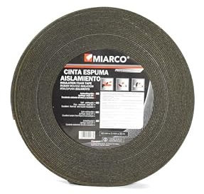 Blendend Cinta espuma de caucho aislamiento 50x3mm 10mts, ideal para sellar y aislar espacios evitando filtraciones y ruidos.