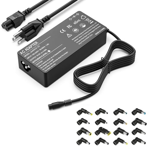 AYKLCZUU 90W Universal Laptop Charger Adapter Replacement for HP Dell Acer Asus Lenovo Toshiba Samsung Sony Google MacBook Fujitsu Gateway Notebook Ultrabook Chromebook Power Supply Cord with 16 Tips