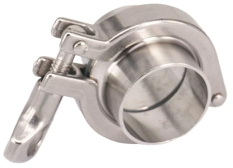 Raccordo a saldare in acciaio inossidabile, Kit di ghiere for saldatura Tri Clamp da 1,5 pollici for tubi da 38 mm di diametro esterno, in acciaio inossidabile 304, a connessione rapida