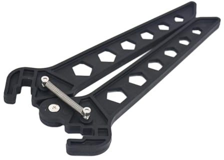 Abaodam Support d'arc à Poulies Noir Pliable Ressort Support Type Ciseaux pour Arc Classique et Arc Poulie Accessoire Léger pour Tir à l'arc Compétition et Chasse 3D Rangement Facile
