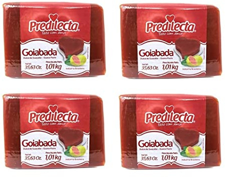 Predilecta - Guava Paste w/ Fruit Pieces - 35.27 Oz (PACK OF 04) | Goiabada Cascão - 1000g