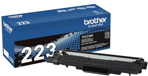 Brother Genuine TN223BK, Standard Yield Toner Cartridge, Replacement Black Toner, Page Yield Up to 1,400 Pages, TN223, Amazon Dash Replenishment Cartridge