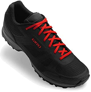 Giro Gauge Men's Mountain Bike Shoe, Black/Bright Red, US 7.5 / EU 40