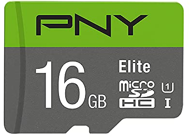 PNY Elite Scheda di Memoria microSDHC 16GB + Adattatore SD, Velocità di Lettura fino a 100MB/s, Classe 10 UHS-I, U1 per video Full HD