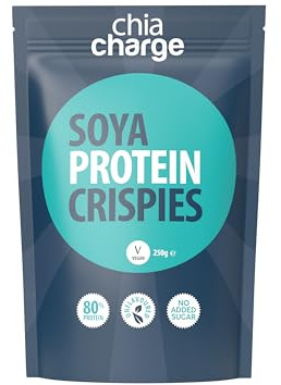 80% Protein SOYA Crispies - High Protein for Adults and Kids - Healthy, Wheat Free Vegan Snack - Low Fat Food, No Sugar Crispies (250 g (Pack of 1), Unflavoured)