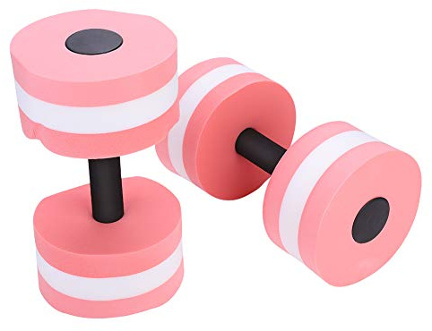 Haltère d'eau de Fitness, 2pcs Haltères Aquatiques pour la Forme Physique de Piscine, équipement d'exercice D'aérobic pour Les Piscines, Poids Légers D'aérobic de Forme Physique pour(Rose)