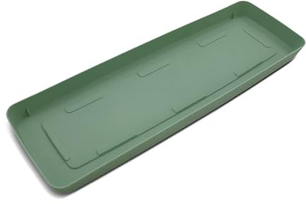 Oakland Gardens Windlwsill Plant Tray 46cm, Watering Drip Tray Saucer For Plant Pot & Seedlings| Sage Green | Pack of 10