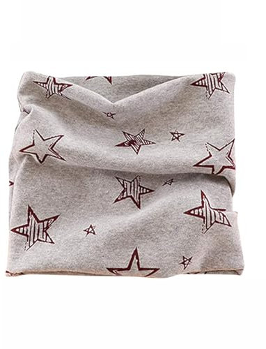 MAKFORT Kinder Loop Schal Schlauchschal Baumwolle Baby Halstuch Nackenwärmer Multifunktionstuch (Jersey Stoff Innen - Spring and Autumn, Sterne)