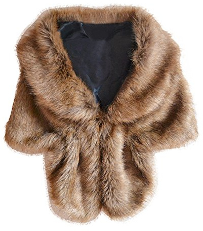 Faux Fur Wrap Shawl Women’s Shrug Bridal Bridesmaid Stole for Winter Wedding Party Evening, Faux Fur Shawl Winter Wedding Wraps Bridal Stole Bridesmaids Shrug 1920s Cape Fancy Dress Custum One Size