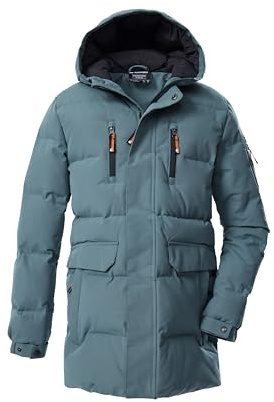 killtec Jungen Outdoorparka/Steppparka/Funktionsparka in Daunenoptik mit Kapuze KOW 238 BYS QLTD PRK, rauchblau, 164, 43596-000