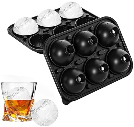 Vassoio per ghiaccio in silicone - Palla da baseball, facile da rimuovere, lavabile in lavastoviglie, flessibile, ghiacciolo | Creatore di multiuso per cioccolato, fondente, creazione di