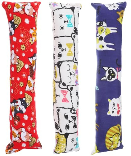 Ciieeo Lot de 3 Jouets à Mâcher pour Chats D’intérieur Coussins en Peluche Remplis D’Herbe à Chat Multi-Tailles Jouets Anti-Morsure Adaptés aux Adultes