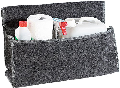 Lescars Kofferraumtasche Klett: Anti-Rutsch-Kofferraumtasche mit Klettbefestigung Large (Kofferraum Organizer Klett, Kofferraumbox, Aufbewahrungsboxen)