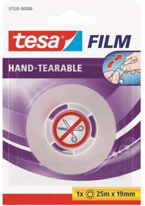 tesa 6 x Klebefilm 19mmx25m von Hand einreißbar klar