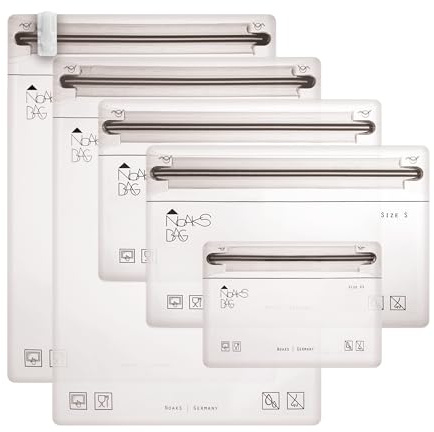 Noaks Bags, 5er-Pack, wasserdichte Beutel, IPX8, Luft- und Geruchsdicht, Reise-Organizer, Packsack